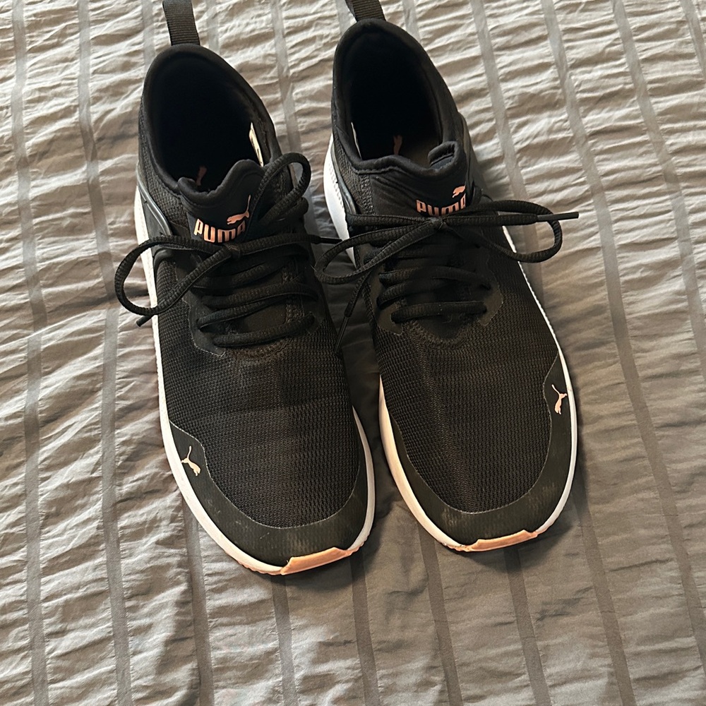 Puma Black and White Athletic Shoes